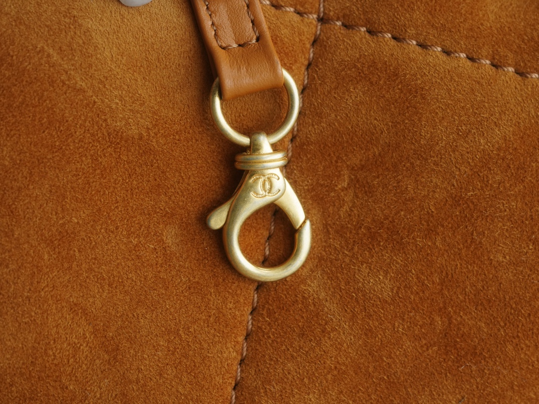 Chanel 23B Teddy Bear Bag, Caramel, Double-Sided Shearling Effect Lambskin  