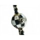 Chanel 23C Football CF Square Flap Bag, Black and White Check  