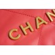 Chanel 23A Hobo Shoulder Bag, Orange Red, Calfskin  