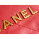 Chanel 23A Hobo Shoulder Bag, Orange Red, Calfskin  