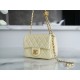 Chanel Metallic Ball CF Square Flap Bag, Small Chicken Yellow, Lambskin