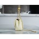 Chanel Metallic Ball CF Square Flap Bag, Small Chicken Yellow, Lambskin