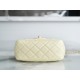 Chanel Metallic Ball CF Square Flap Bag, Small Chicken Yellow, Lambskin