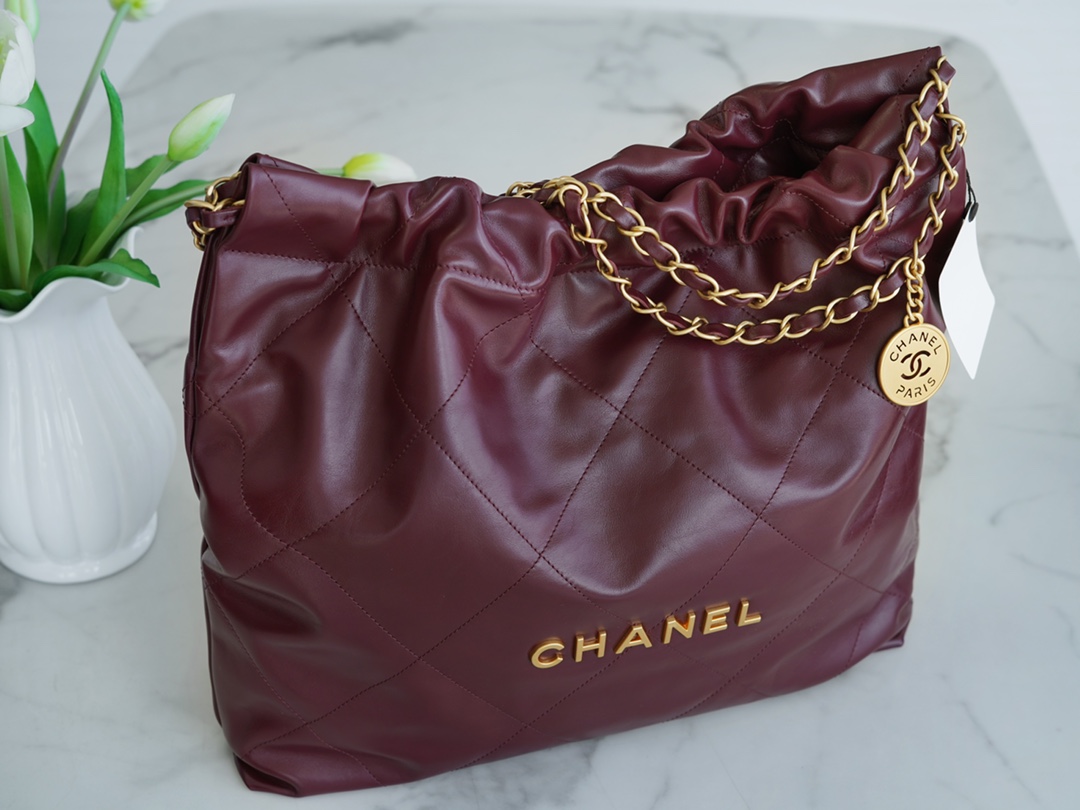 Chanel 22P Bag, Wine Red, Medium  