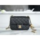 Chanel 23C Metallic Ball CF Square Flap Bag, Black, Lambskin  