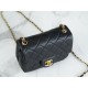 Chanel 23C Metallic Ball CF Square Flap Bag, Black, Lambskin  