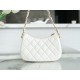 Chanel 23K 19 Hobo Bag, Small, White, Vintage Crinkled Calfskin  