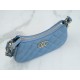 Chanel 23K 19 Hobo Bag, Small, Mist Blue, Vintage Crinkled Calfskin  