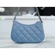 Chanel 23K 19 Hobo Bag, Large, Mist Blue, Vintage Crinkled Calfskin  