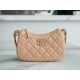 Chanel 23K 19 Hobo Bag, Small, Milk Tea Apricot, Vintage Crinkled Calfskin  