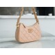 Chanel 23K 19 Hobo Bag, Small, Milk Tea Apricot, Vintage Crinkled Calfskin  