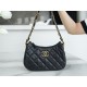 Chanel 23K 19 Hobo Bag, Small, Black, Vintage Crinkled Calfskin  