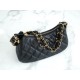 Chanel 23K 19 Hobo Bag, Small, Black, Vintage Crinkled Calfskin  