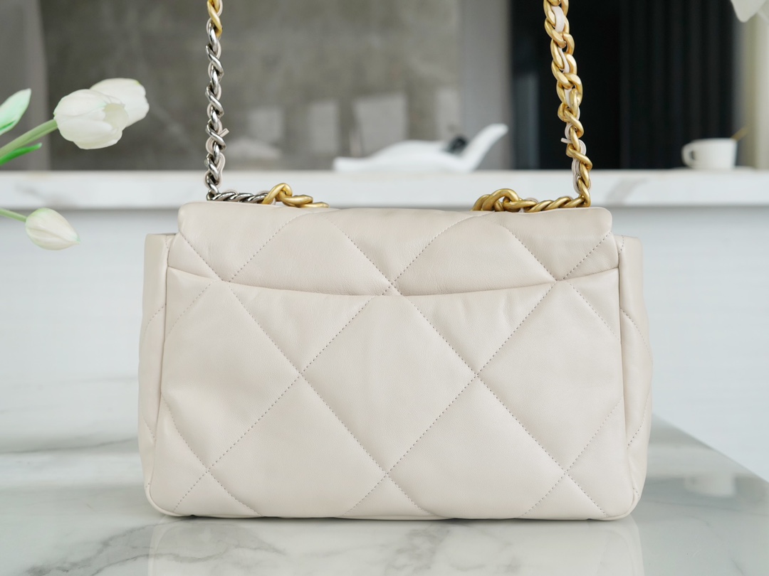 Chanel 19 Bag, Off-White, Medium  