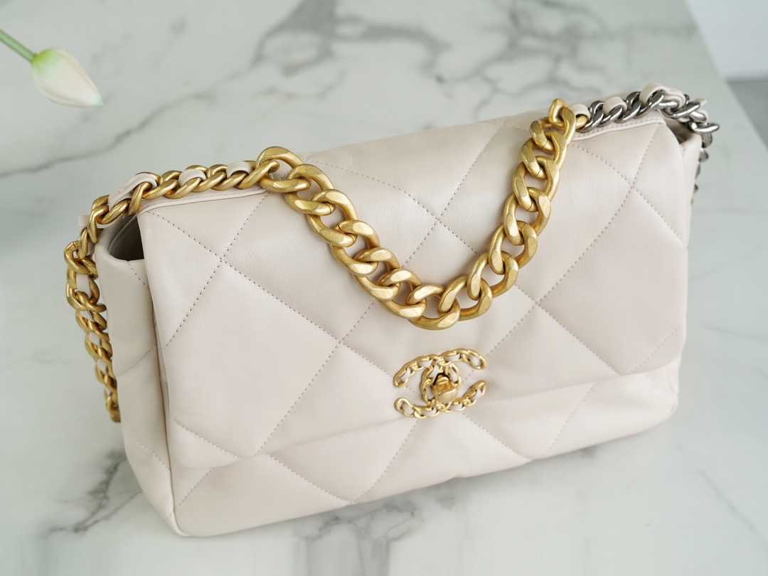 Chanel 19 Bag, Off-White, Medium  