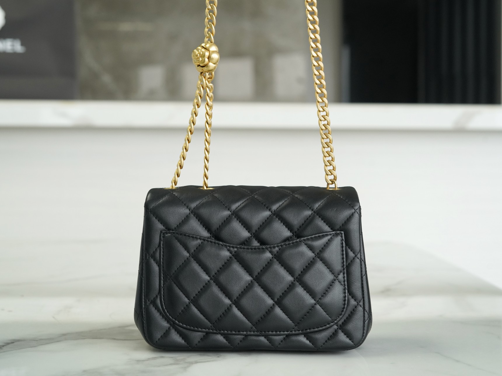 Chanel 23S Camellia Adjustable CF Square Flap Bag, Lambskin