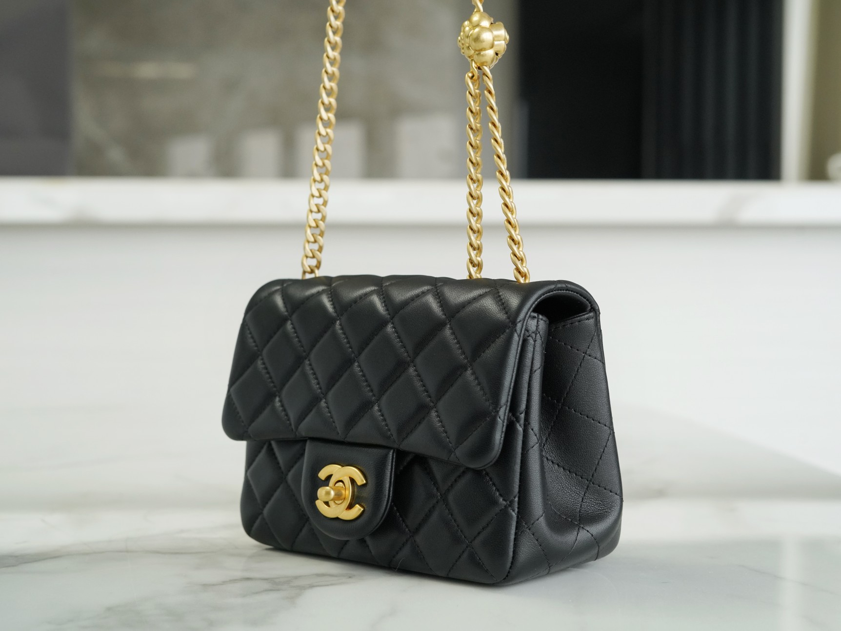 Chanel 23S Camellia Adjustable CF Square Flap Bag, Lambskin