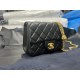 Chanel 23S Camellia Adjustable CF Large Mini, Black and Gold, Lambskin  