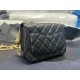 Chanel 23S Camellia Adjustable CF Large Mini, Black and Gold, Lambskin  