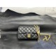 Chanel 23S Camellia Adjustable CF Large Mini, Black and Gold, Lambskin