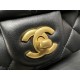 Chanel 23S Camellia Adjustable CF Large Mini, Black and Gold, Lambskin