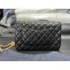 Chanel 23S Camellia Adjustable CF Small, Black and Gold, Lambskin  