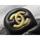 Chanel 23S Camellia Adjustable CF Small, Black and Gold, Lambskin  