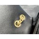 Chanel 23S Camellia Adjustable CF Small, Black and Gold, Lambskin  