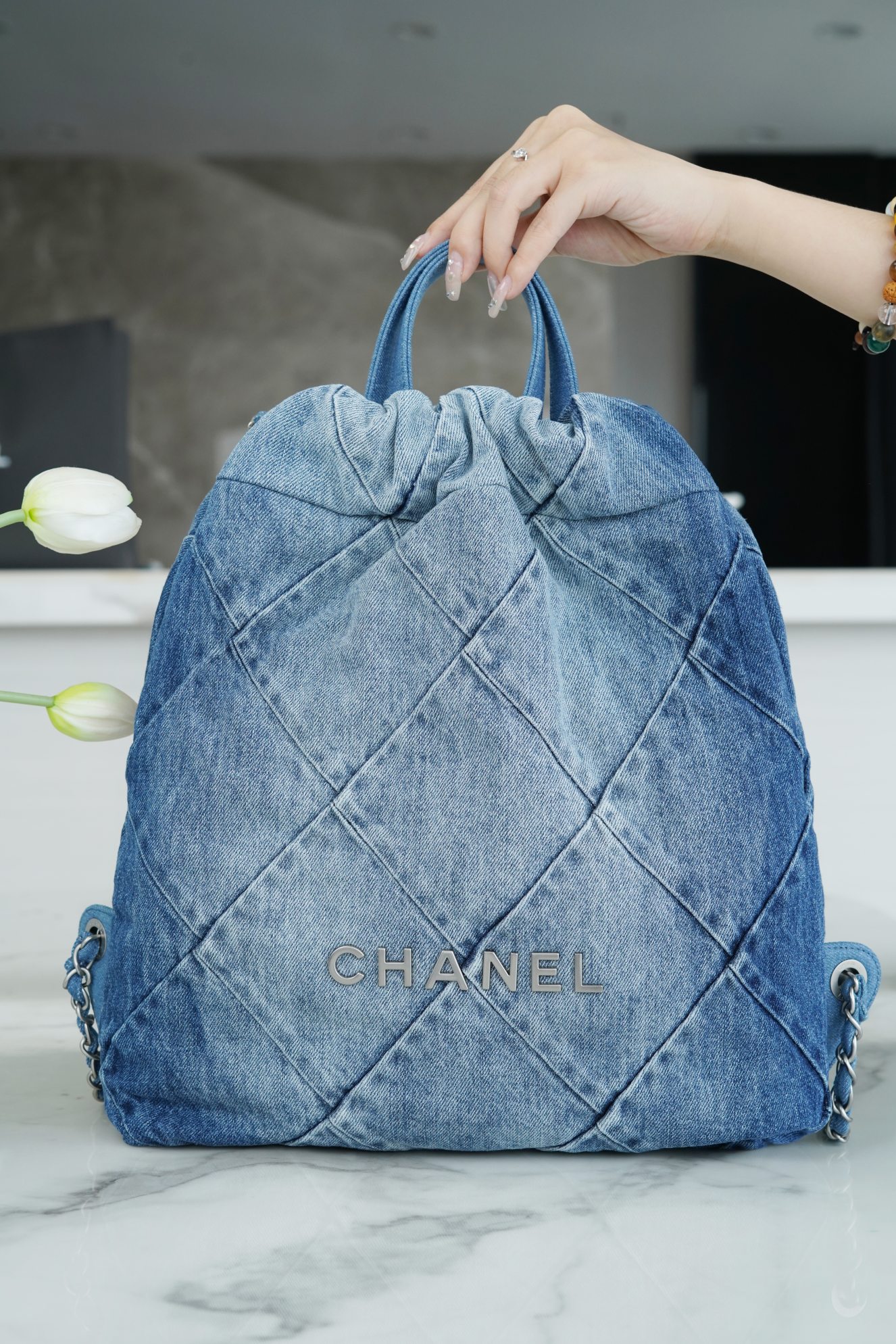 Chanel 23P Spring/Summer New Denim Backpack, Small  