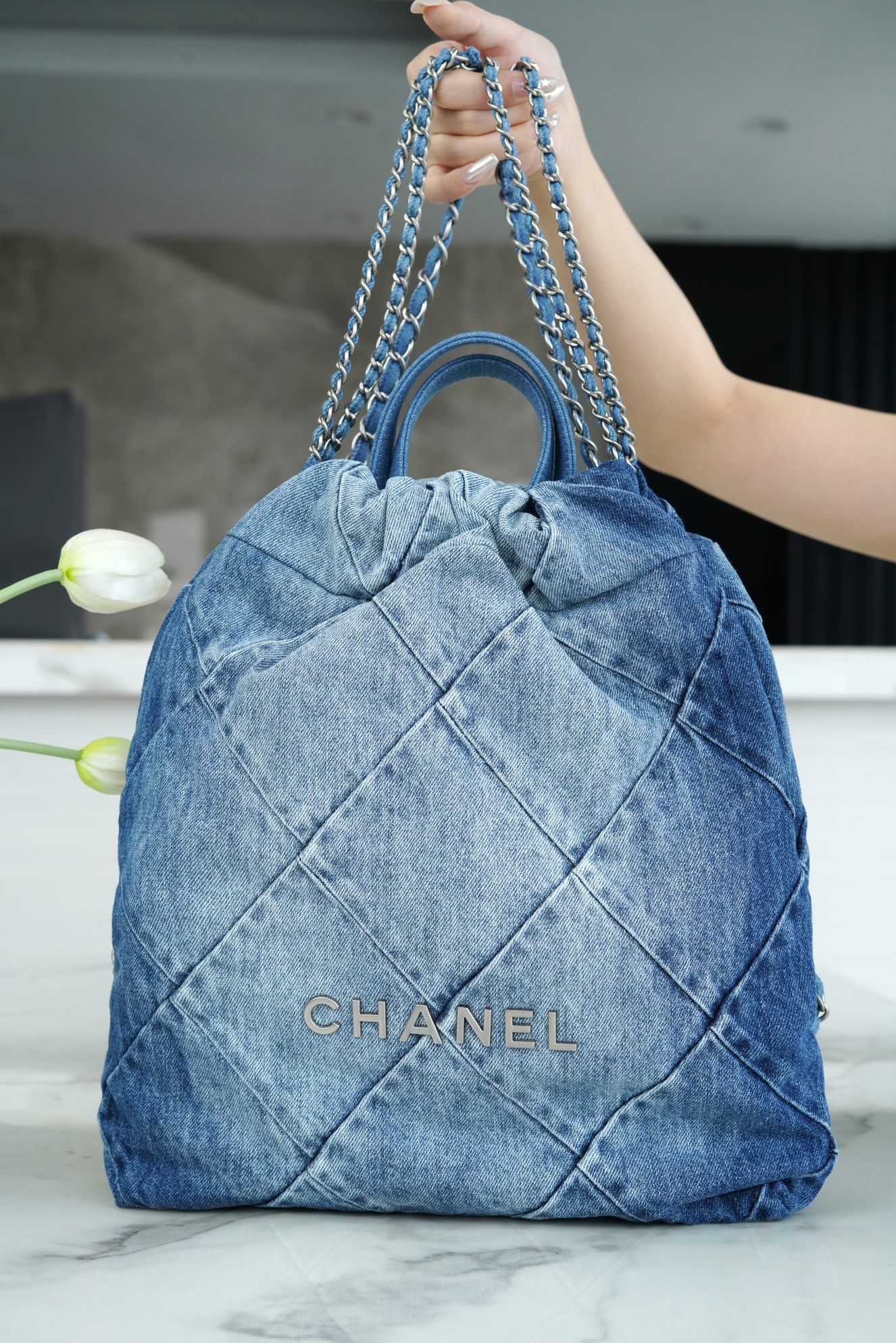 Chanel 23P Spring/Summer New Denim Backpack, Small  