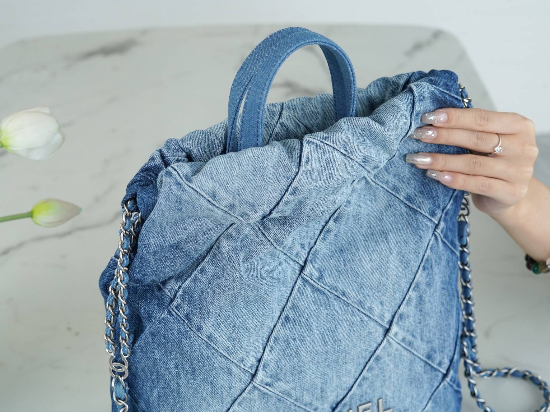 Chanel 23P Spring/Summer New Denim Backpack, Small  