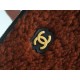 Chanel 23B Teddy Bear Style, Black Brown, 23B Fall/Winter Limited Edition, Double-Sided Sheared Suede Effect Lambskin  