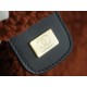 Chanel 23B Teddy Bear Style, Black Brown, 23B Fall/Winter Limited Edition, Double-Sided Sheared Suede Effect Lambskin  