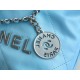 Chanel 23A 22Mini Bag, Light Blue with Silver Hardware, Calfskin  