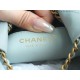 Chanel 23A 22Mini Bag, Misty Blue, Calfskin  