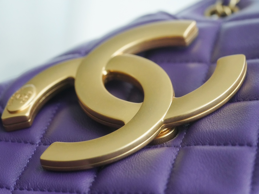 Chanel 24C Retro Large Logo Messenger Bag, Purple  