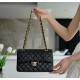 Classic Flap Bag, Black Lambskin with Gold Hardware, Small