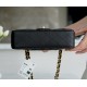 Classic Flap Bag, Black Lambskin with Gold Hardware, Small