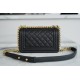 Chanel Leboy Small Quilted, Black and Gold  