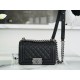 Chanel Leboy Small Quilted, Black and Silver  