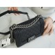 Chanel Leboy Small Quilted, Black and Silver  