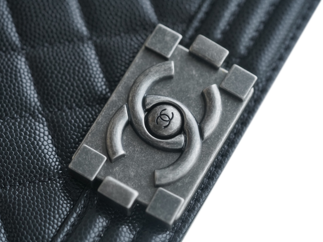 Chanel Leboy Small Quilted, Black and Silver  