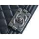 Chanel Leboy Small Quilted, Black and Silver  