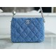 Chanel 23P Heart Adjustable Denim HoBo Bag  