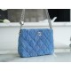 Chanel 23P Heart Adjustable Denim HoBo Bag  