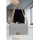 Chanel Leboy Large Quilted, Gray, Medium  