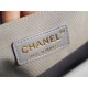 Chanel Leboy Large Quilted, Gray, Medium  