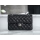 Classic Flap Bag, Black Lambskin with Silver Hardware, Small  