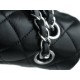 Classic Flap Bag, Black Lambskin with Silver Hardware, Small  