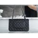 Classic Flap Bag, Medium, Black with Silver Hardware, Caviar Calfskin  